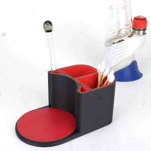 Puffco Peak Organizer Station, Dab Mat Silicone, Cotton Swab Holder, Dab Organizing, Puffco Accessories Holder