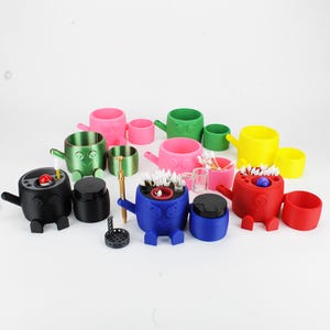 Dab Station Organizer ISO Dunk Jar Terp Pearl Cleaning Cotton Swab Holder Dab Nail Cleaning Stoner Gift Dab Accessories Glass Jar