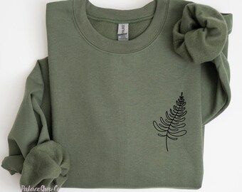Botanical Sweatshirt, FernSweatshirt, Plants Sweatshirt, Floral Sweatshirt
