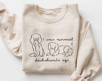 Long Haired Dachshund Sweatshirt, Dachshund sweatshirt | Dachshund Gift | Long Haired Dog Mom Gift