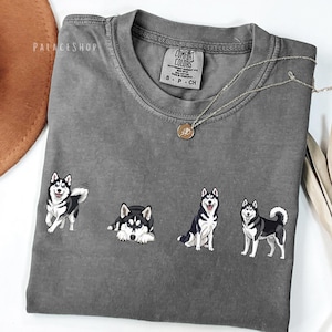 Siberian Husky shirt aesthetic dog lover sweatshirt, Husky dog mom gift