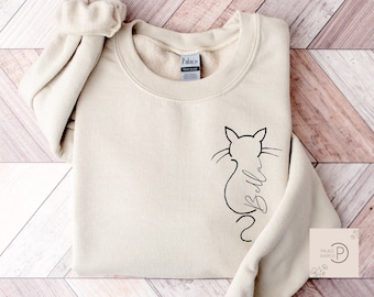 Cat Mom Sweatshirt  | Custom Cat Mom Sweater | Cat Mom Gift |  Gift for Cat owner