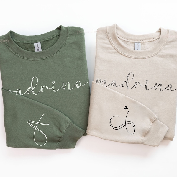 Sweat-shirt Madrina | Sweat Padrino | Cadeau Madrina | Idée cadeau Madrina | Proposition de Madrina | Cadeau Padrino