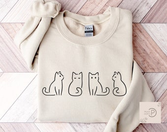 Cat Mom Sweatshirt  | Cat Mom Sweater | Cat Mom Gift |  Gift for Cat owner