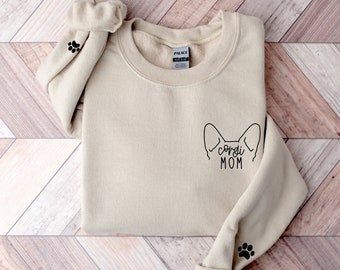 Sweat-shirt maman corgi | Cadeau pour maman Corgi | Cadeau corgi