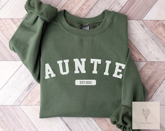 Auntie Sweatshirt  | Auntie Gift | New Auntie Crewneck | Aunt Sweatshirt