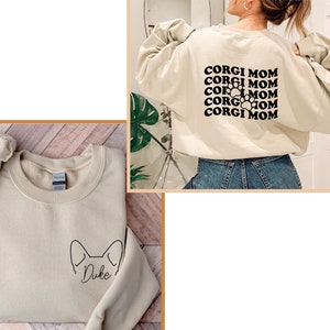 Corgi Mom Sweatshirt | Corgi Personalized Sweatshirt | Dog Personalized Gift |  Corgi Mama gift | Corgi Gift