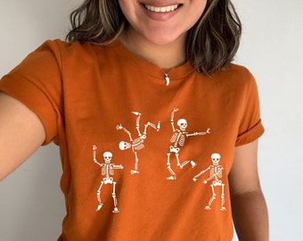 Halloween Shirt | Skelett Shirt | Horror Shirt | Süßes Geister Shirt Herbst Shirt | Halloween Movie Shirt | Geschenk