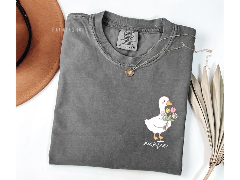 cute goose aunt graphic tee family humor shirt