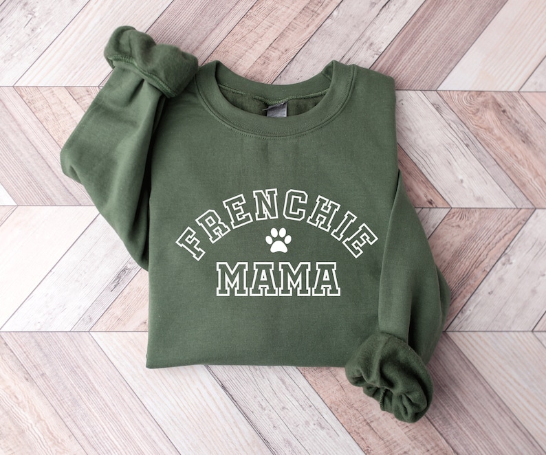 Frenchie Mom Sweatshirt Frenchie Personalized Sweatshirt Dog Personalized Gift Frenchie Mama gift Frenchie Gift image 2