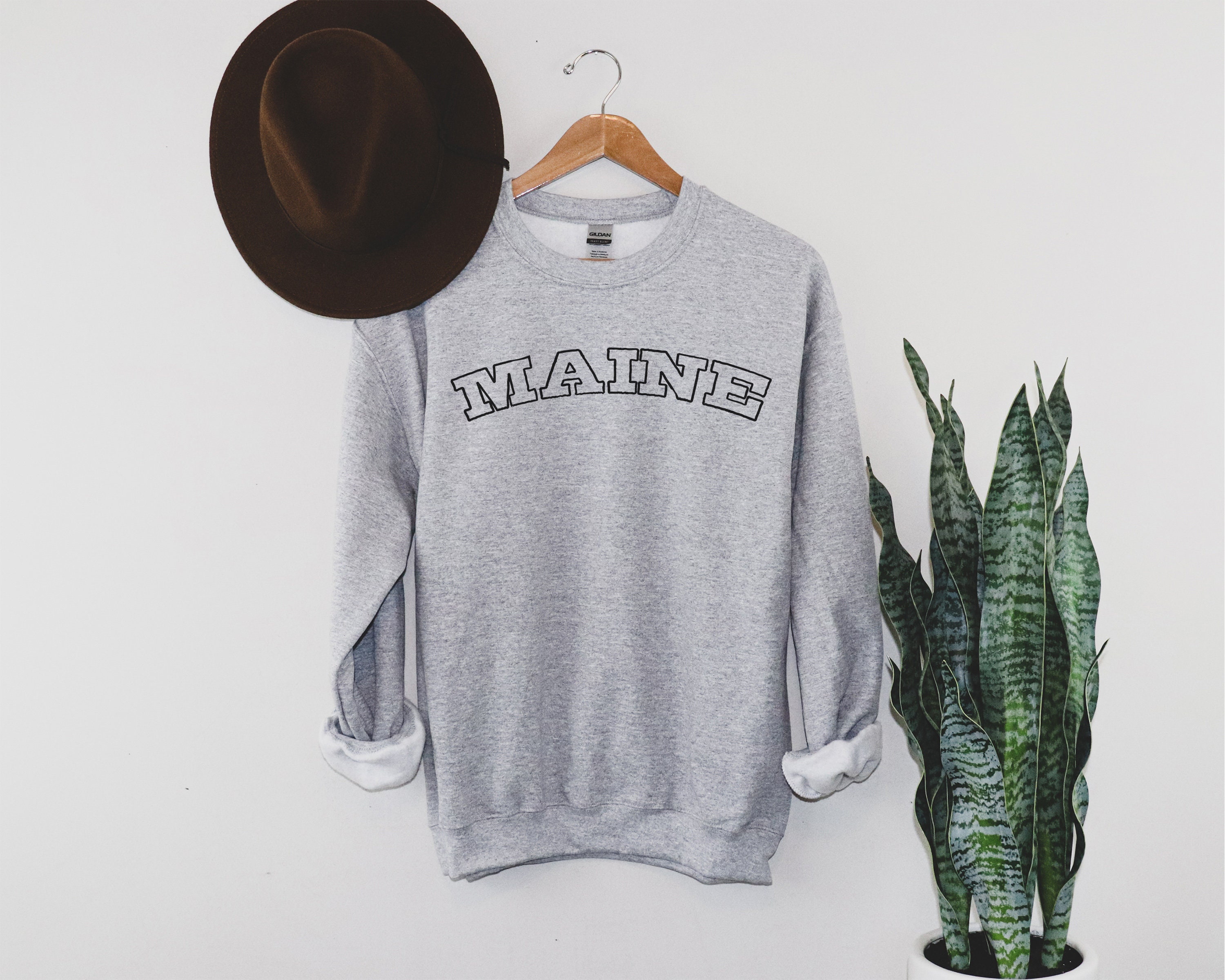 Maine sweatshirt States Sweatshirt Maine Clothes Maine Etsy