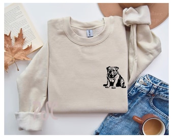 Cute Bulldog Sweatshirt, Bulldog Sweatshirt, English Bulldog Gift, English Bulldog Dog Lover Gift, Bulldog Mama, Cute Bulldog Sweatshirt