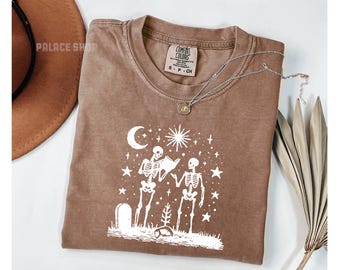 Skeleton Reading Shirt, Bookish Goth T-Shirt, Spooky Book Lover Tee, Dark Academia Skeleton Tee, Halloween Reader Gift Shirt
