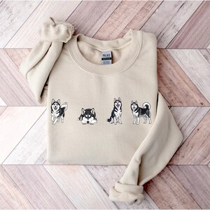 Husky sweatshirt for dog lovers, cute Siberian Husky dog shirt, Husky owner gift