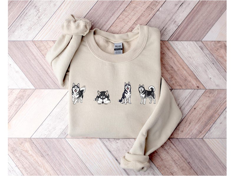 Husky sweatshirt for dog lovers, cute Siberian Husky dog shirt, Husky owner gift