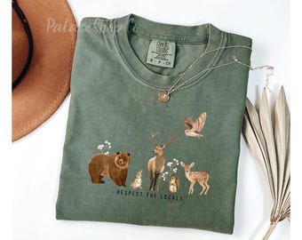 Achtung die Einheimischen Shirt, Waldtier Shirt, Waldtiere Shirt, Forestcore Cottagecore Shirt, Eule Fuchs Bär Deer Shirt