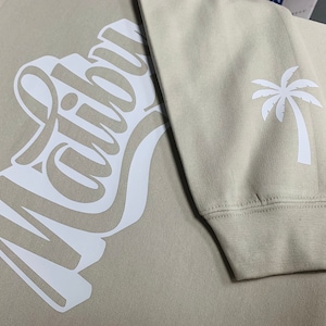 Malibu Sweatshirt | Minimalist Palm Tree | Malibu Crewneck | California Sweatshirt | Gift