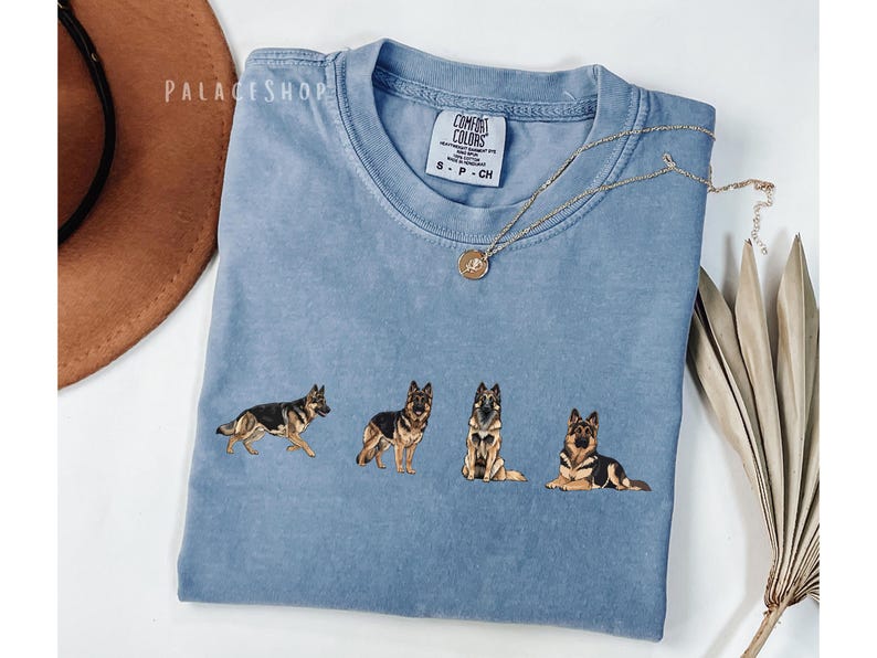 Minimal German Shepherd dog design shirt for dog lovers