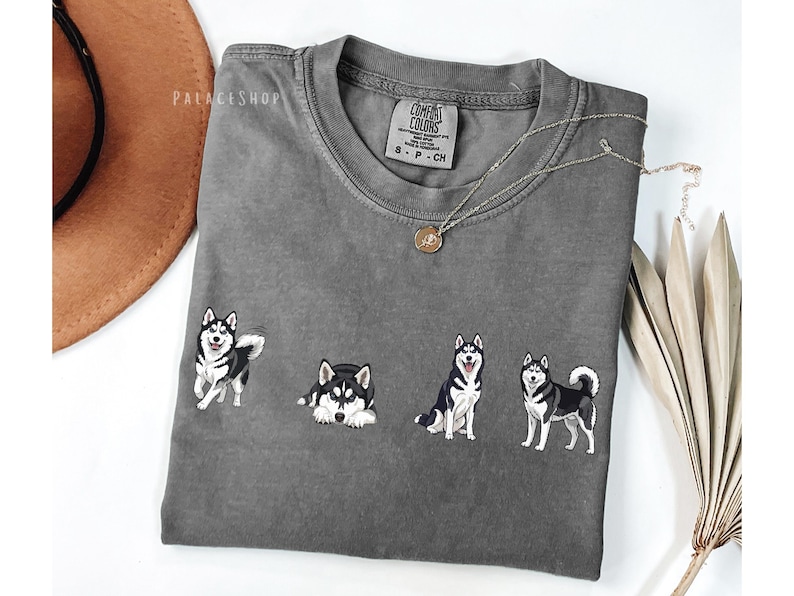 Siberian Husky shirt aesthetic dog lover sweatshirt, Husky dog mom gift