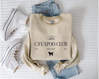 Cavapoo Mama benutzerdefinierte Sweatshirt | Personalisiertes Cavapoo Liebhaber Geschenk | Gemütlicher Hundepullover