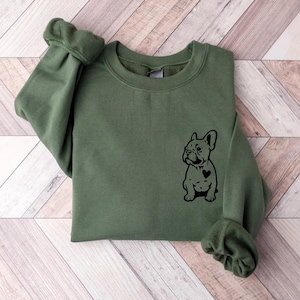 Sweater Frenchie Mom | Gepersonaliseerde sweater Frenchie | Gepersonaliseerd hondencadeau |  Frenchie Mama-cadeau | Frenchie-cadeau