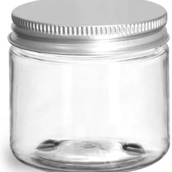 2 oz Clear Glass Jar w/ Silver Aluminum Lids Jelly, Jam, Honey, Beads, Lotion, Sample Size Crafts, Baby, Spices, Seasoning