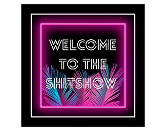 Benvenuti allo shitshow Square Vinyl Stickers
