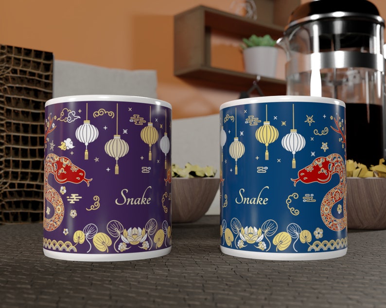 Chinese Zodiac Year of the Serpent Snake Feng Shui Decor Coffee Mug