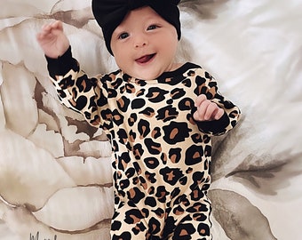 leopard newborn outfit