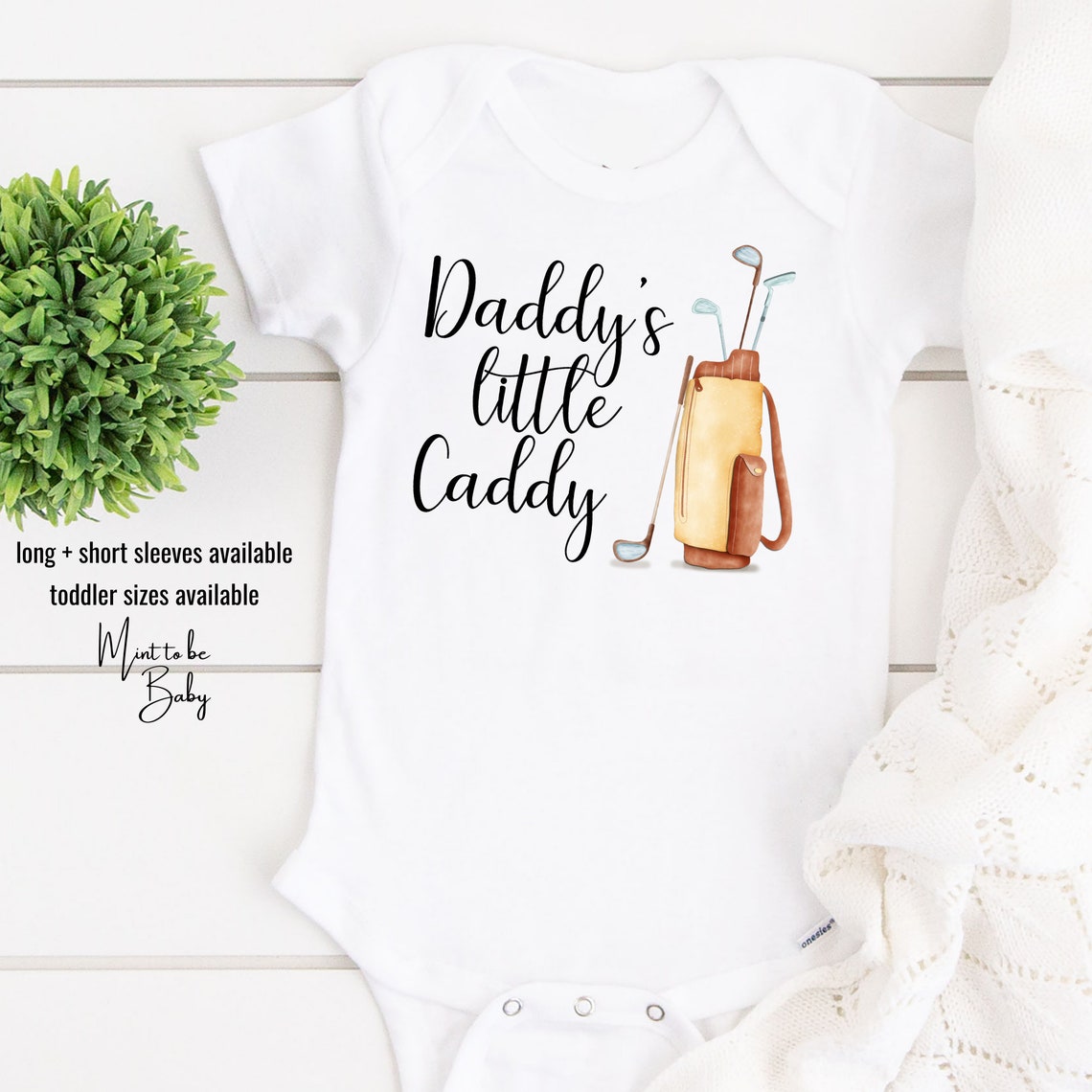 Golf Baby Onesie® Daddy's Little Caddy Onesie® Golf Etsy