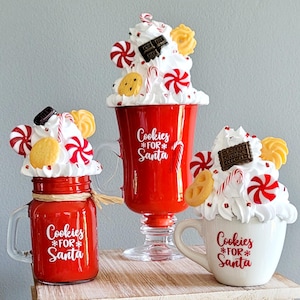 Christmas decor Christmas Tiered Tray Coffee Decor Whipped Topper Coffee Decor Cookies Decor Christmas Trendy peppermint decor Coffee Mug