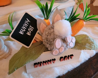 Mini Bunny Bait Wood Crate Easter Tiered Tray Easter Bunny Rustic Farmhouse Bunny Bait Decor Spring Decor, Easter Bunny, Carrots