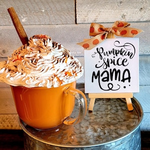 Faux Pumpkin Latte for TierFake Coffee for TierPumpkin Spice LattePSLFall Tier TrayPumpkin Spice Season,Frappuccino,Faux Ice Cream