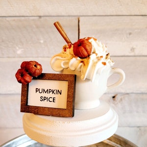 Mini Faux Pumpkin ShakeMini Fake Coffee for TierPumpkin Spice LattePSLAutumnFall,Pumpkin Spice Season,Frappuccino,Faux Ice Cream,Coffee