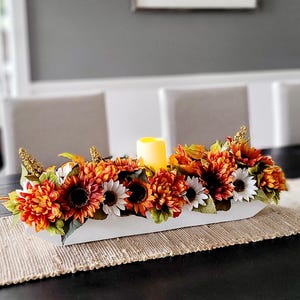 Fall Rustic Arrangement Fall Decor Fall Table Decor Dough Bowl Candle Fall Candle Table Centerpiece  Fall Lighting Fall Arrangement Fall