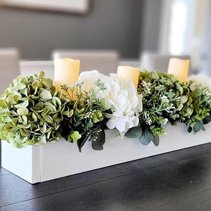 Farmhouse dining table candle decor Rustic centerpiece mantle decor candle centerpiece spring idea decoration new home gift dining floral