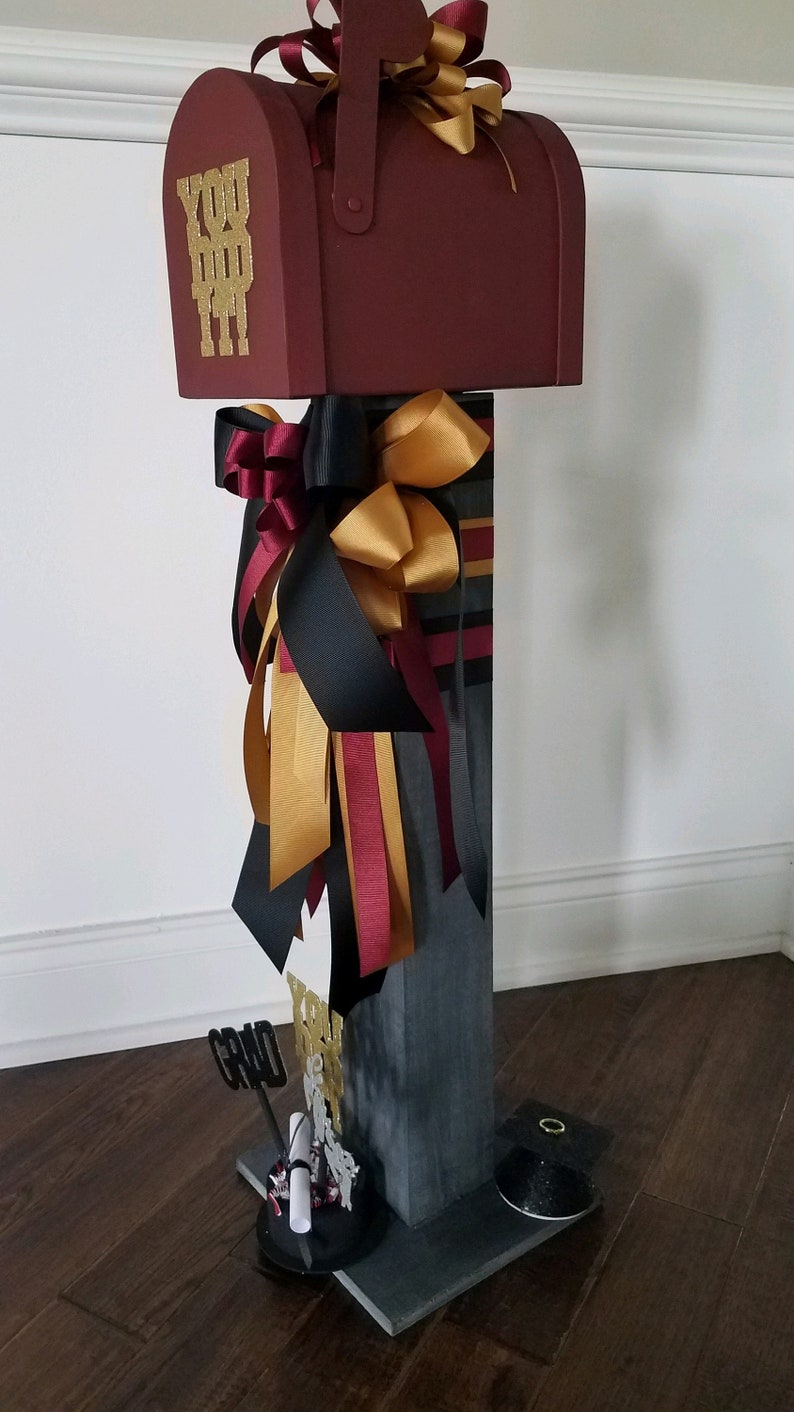 Graduation Mailbox Handmade Solid Wood Graduation Card Etsy