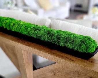 Modern Farmhouse Dec Decor Arrangement Dining Table Centerpiece Dough Bowl Moss Centerpiece Artificial Flower Display Rustic Home Interior