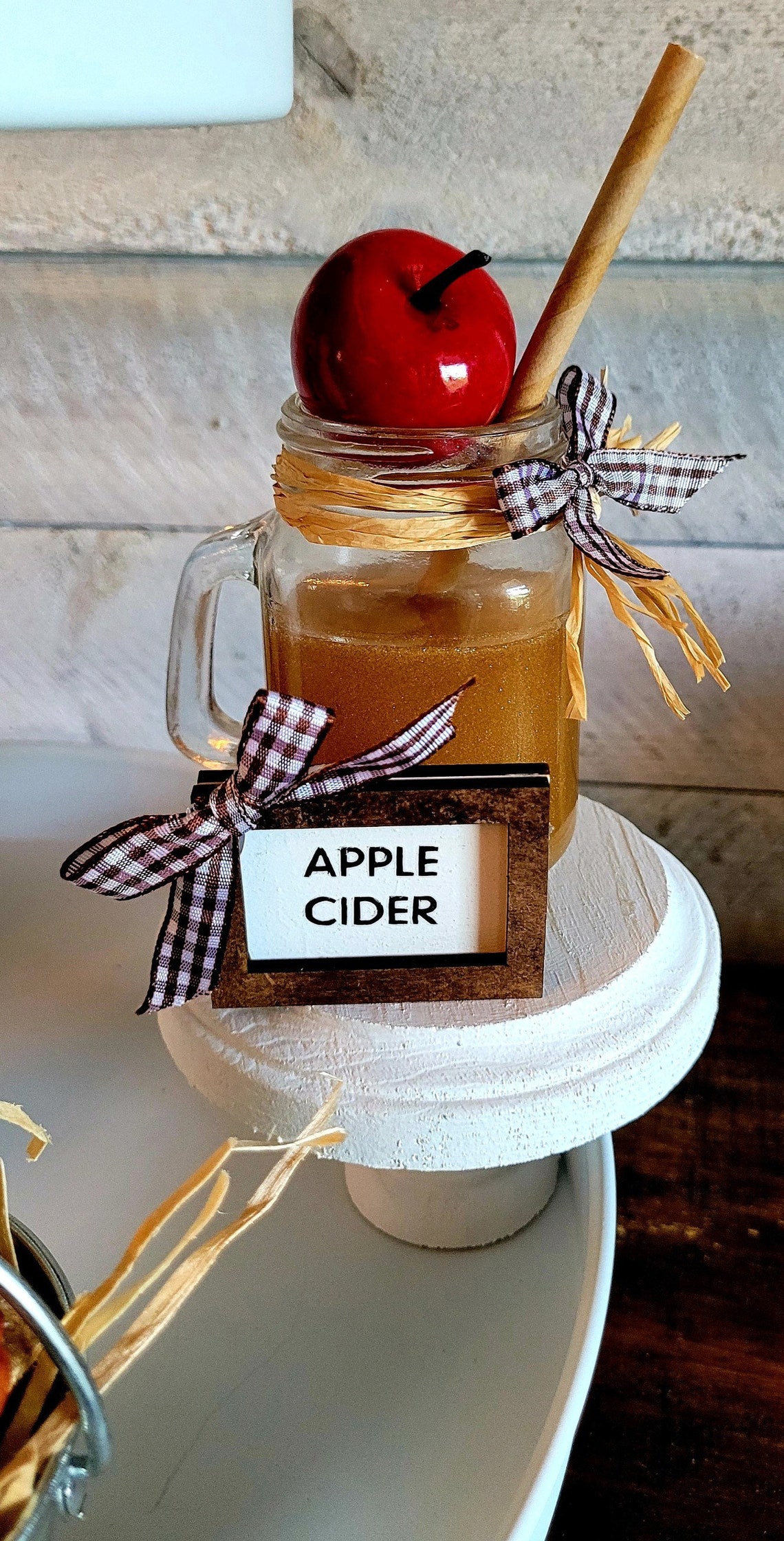 Mini Faux Apple Cider Mason Jarmini Apples for Tiermini Etsy