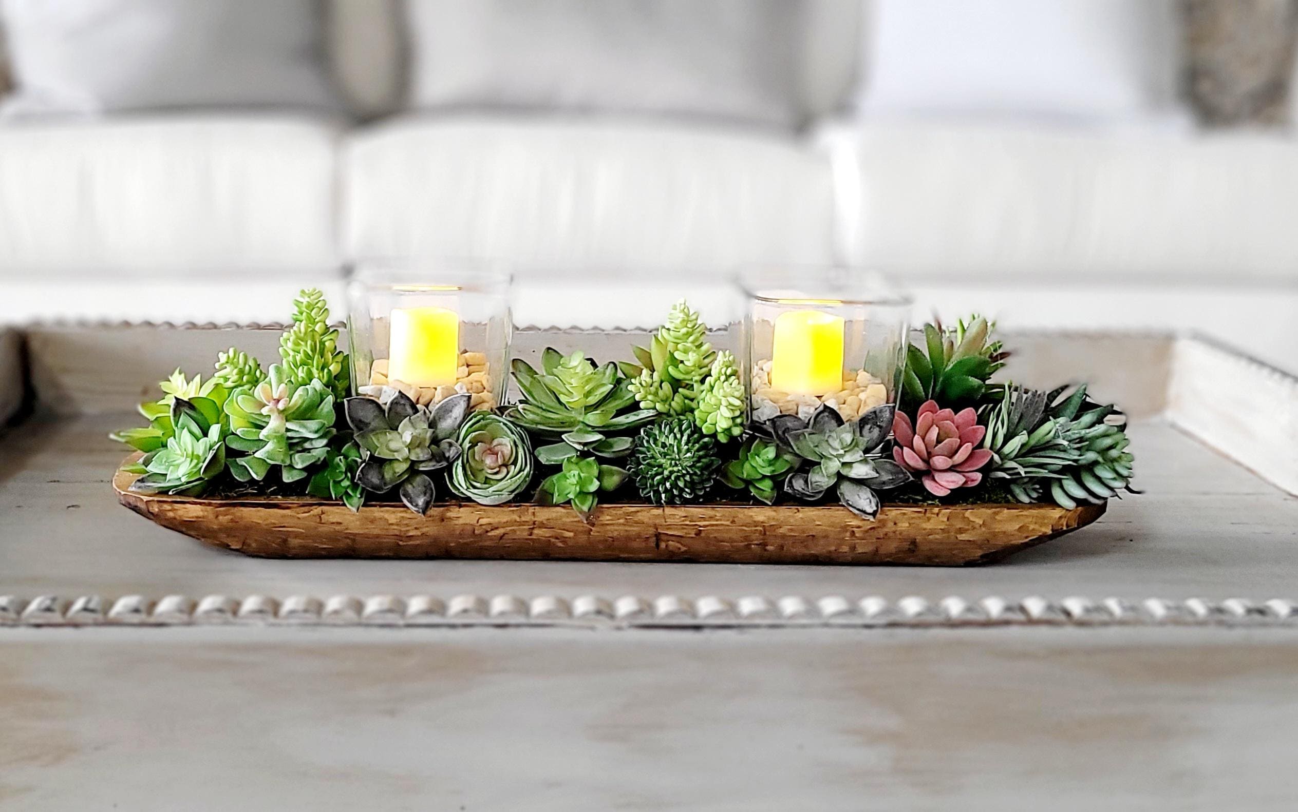 Succulent Fake Arrangement Succulent and Cacti Long Dining Room Table  Arrangement Succulents and Cactus Purple Cactus Dough Bowl Arrangement -  Etsy