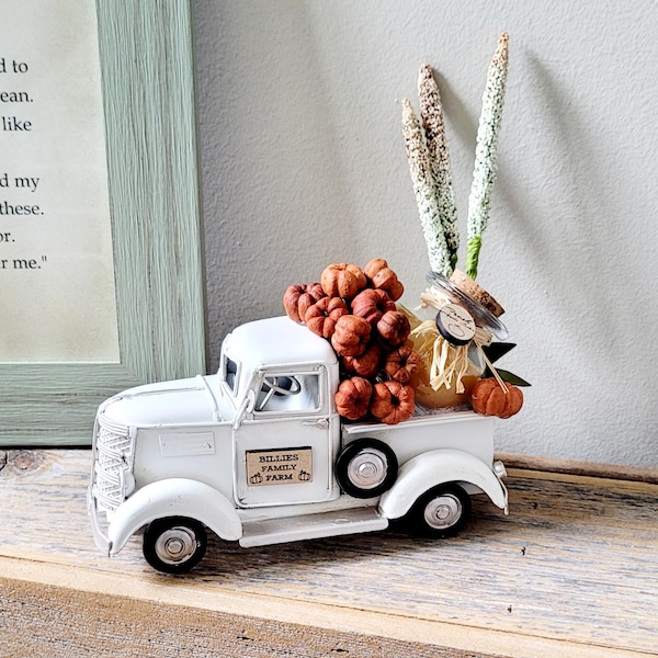 Fall Metal Truck Tiered Tray Decor Fall Personalized Truck Decor Farmhouse Truck Apple Cider PumpkinsRustic Farmhouse,Country Decor