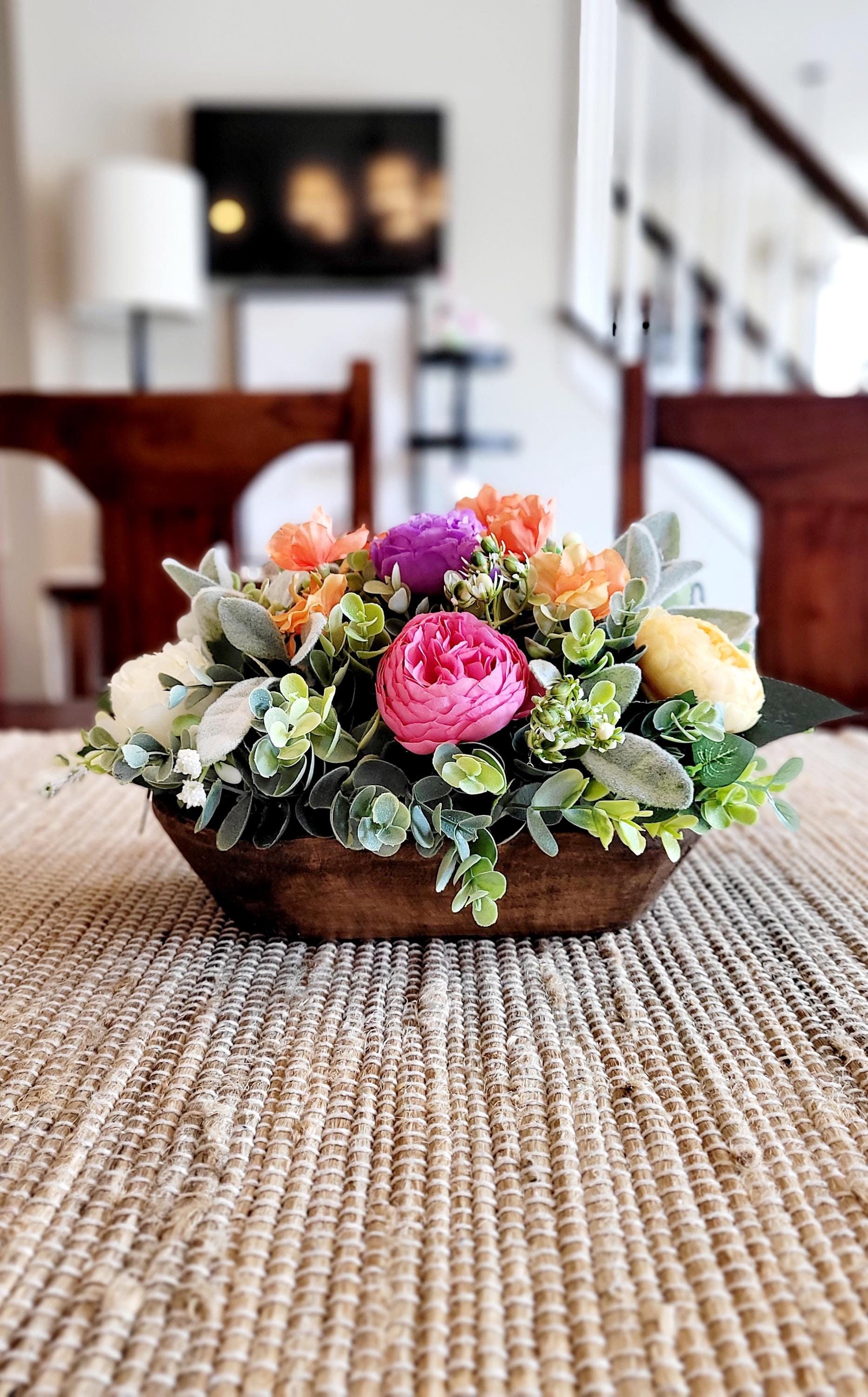Colorful Flower Arrangement Table Centerpiece Realistic Floral