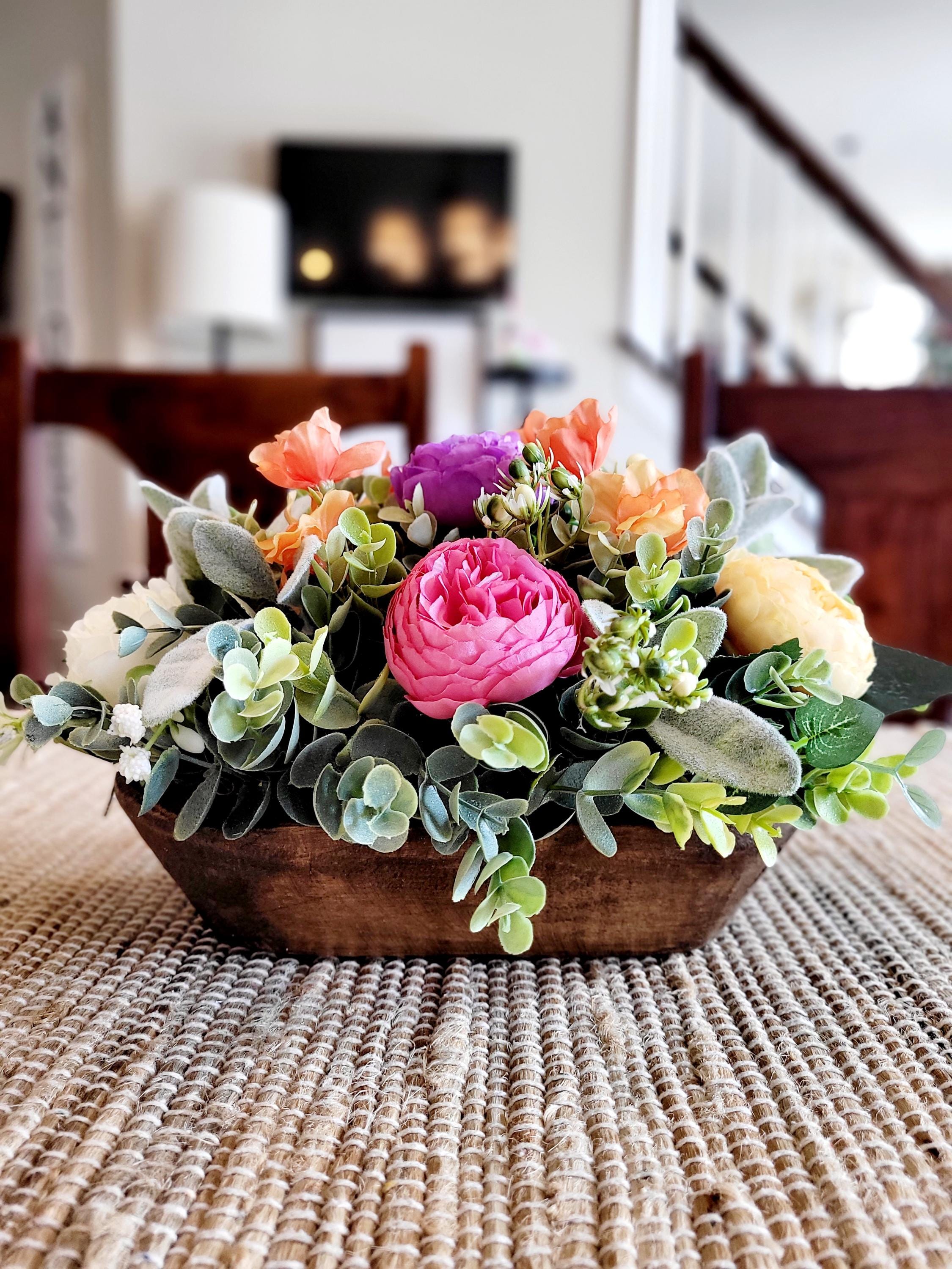 Colorful Flower Arrangement Table Centerpiece Realistic Floral