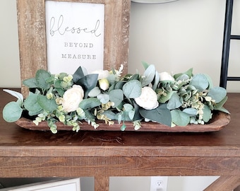 Guirnalda de boda, decoración floral, guirnalda de repisa, peonía, flor, relleno de cuenco, arreglo de comedor, decoración nupcial, decoración de casa de campo