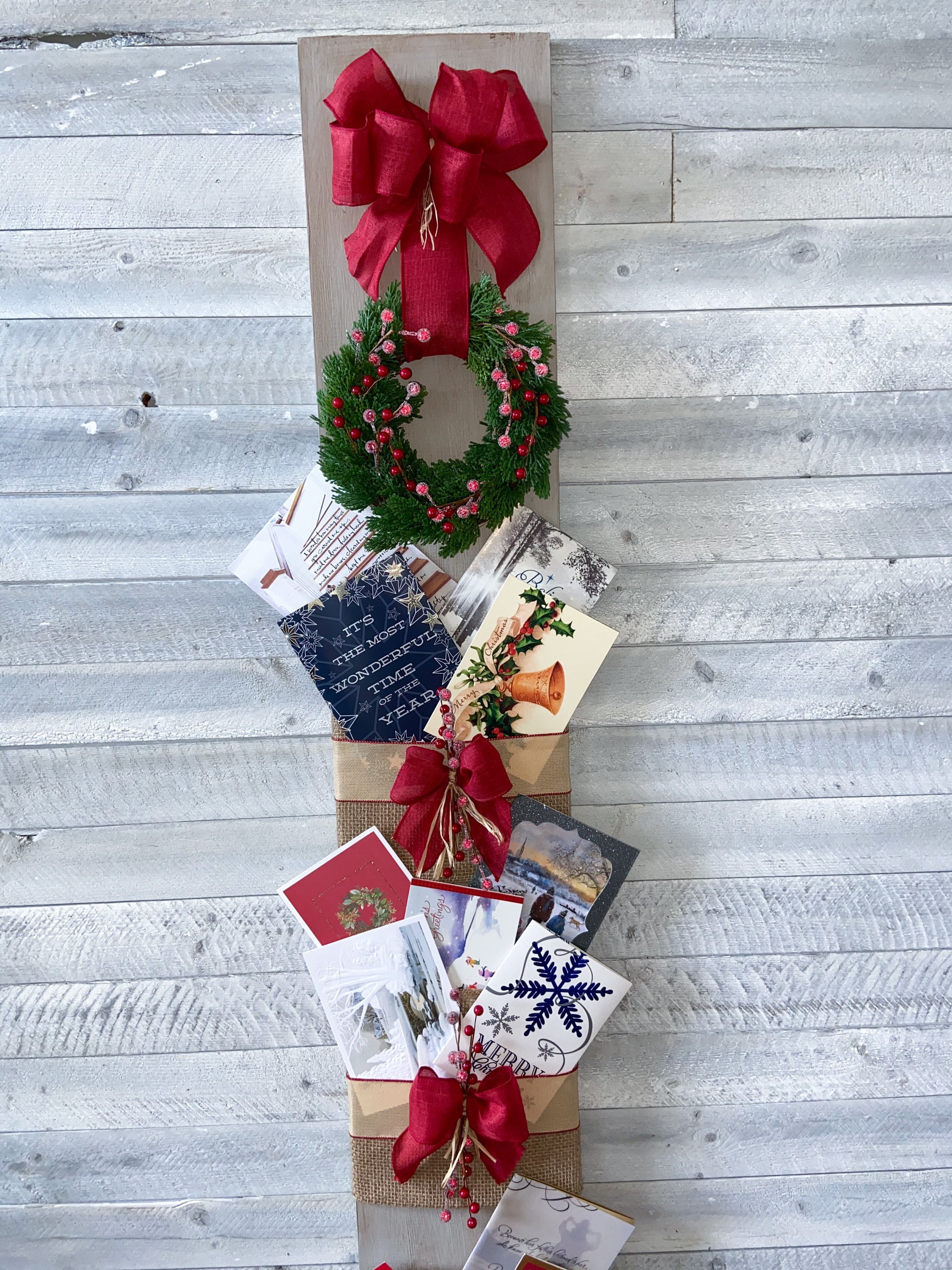 Wooden Christmas Card Holder 