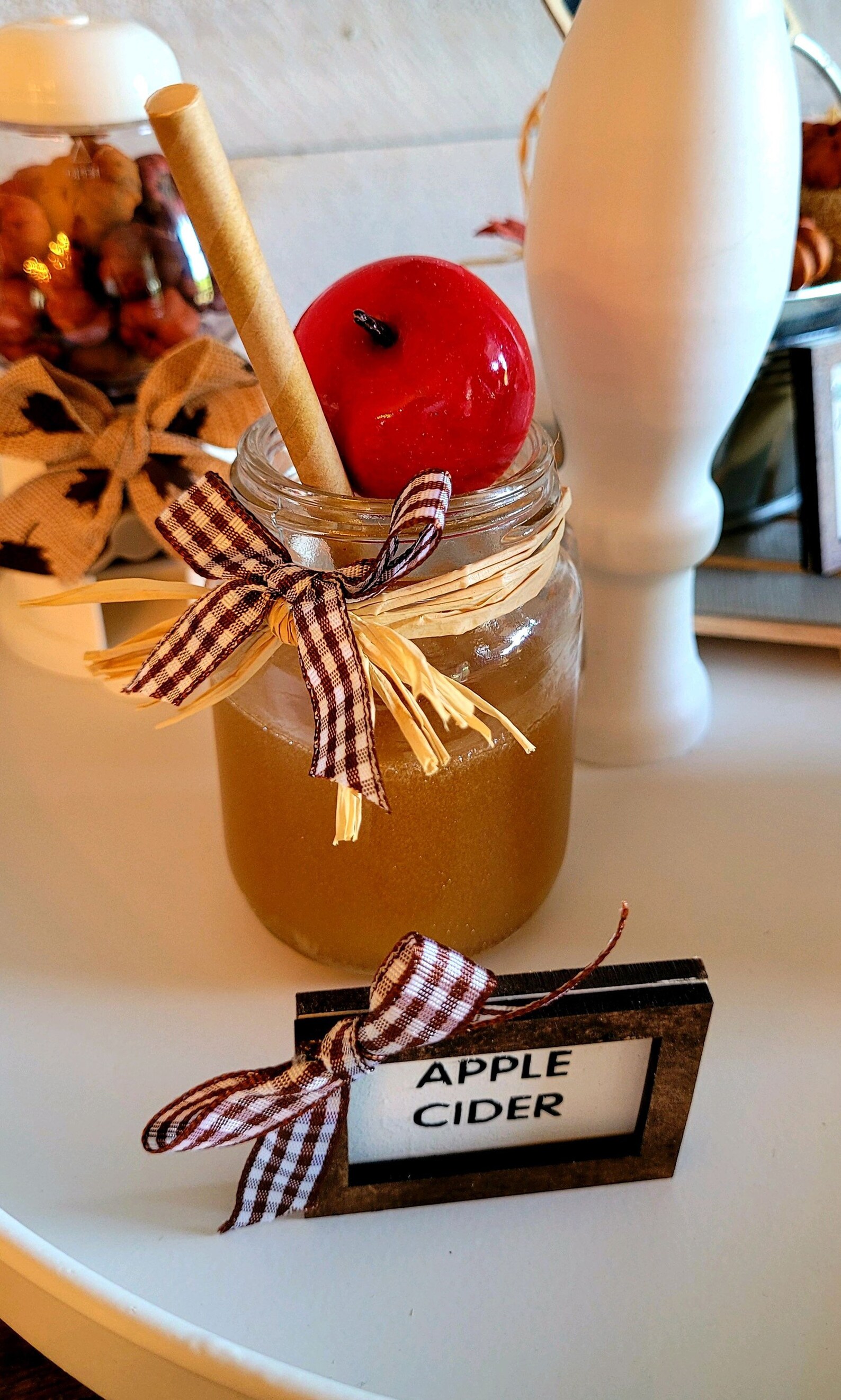 Mini Faux Apple Cider Mason Jarmini Apples for Tiermini Etsy