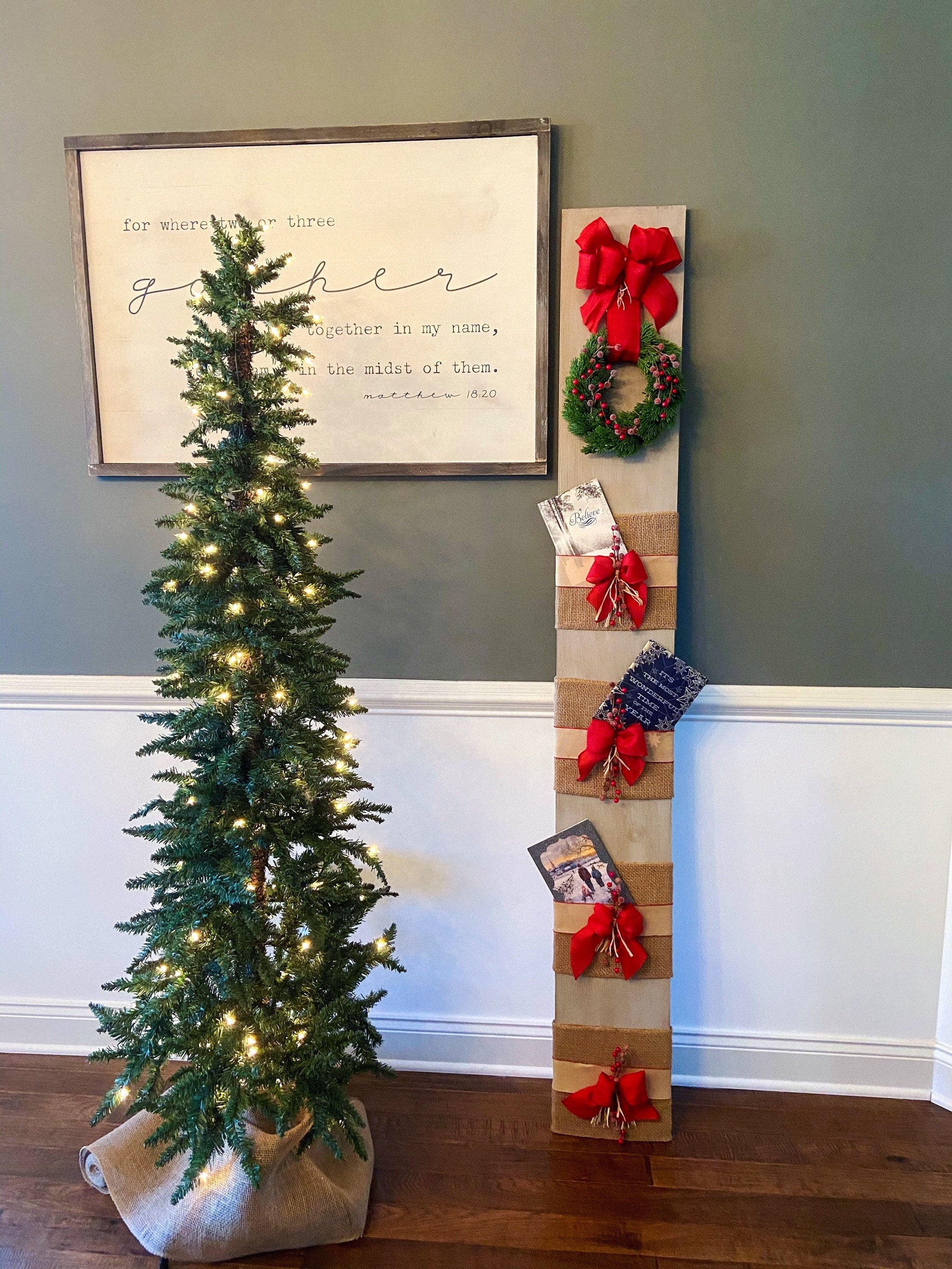 Etsy Christmas Card Holder 