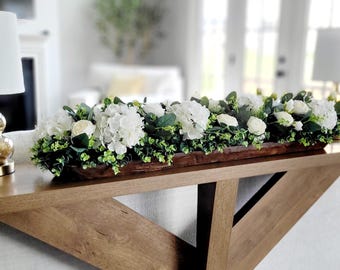 Roses and peony arrangement dining table elegant centerpiece dough bowl hydrangea flower arrangement house warming gift spring arrangement
