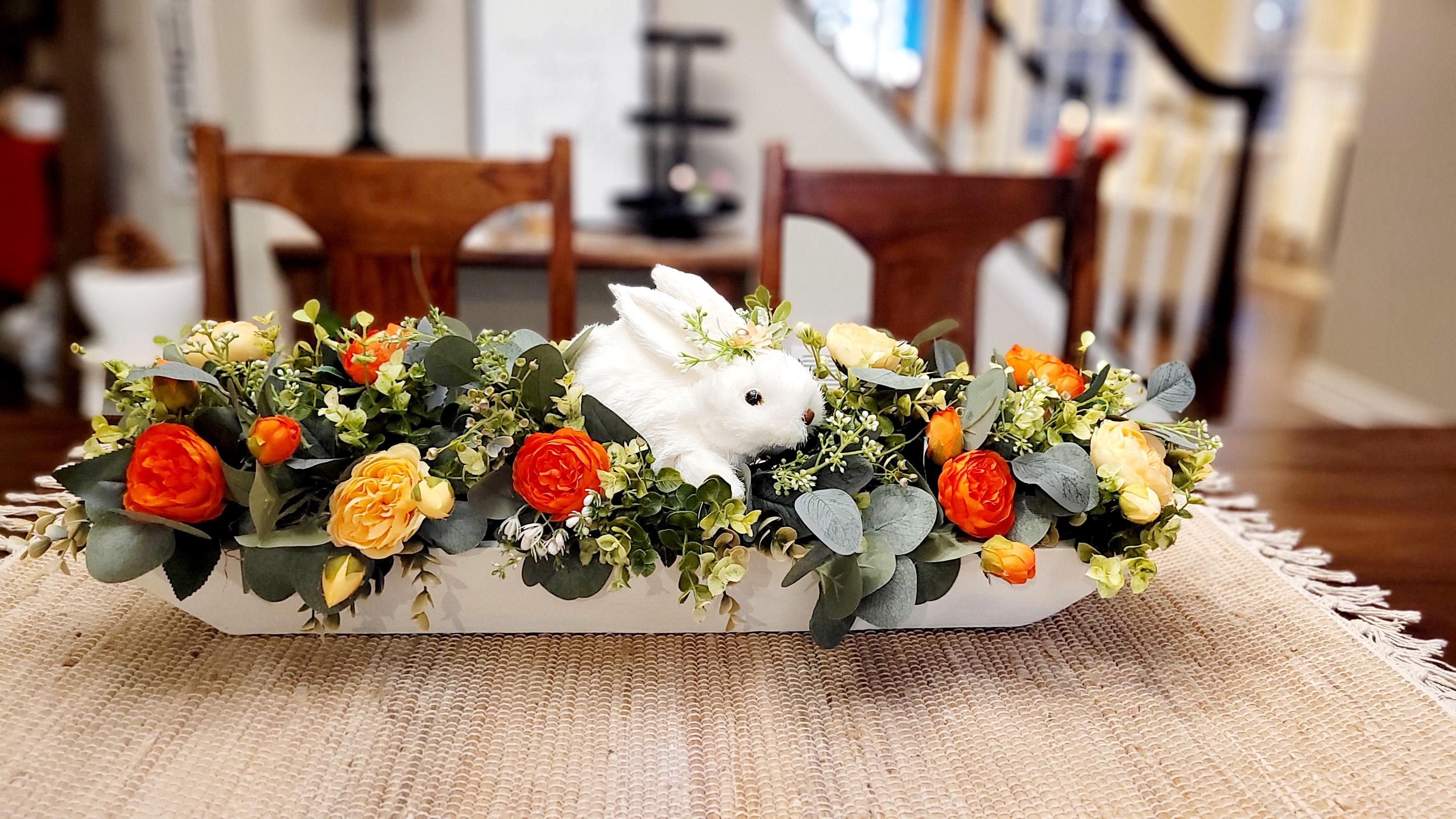Waterfall Rabbit Arrangement Easter Table Decor 27