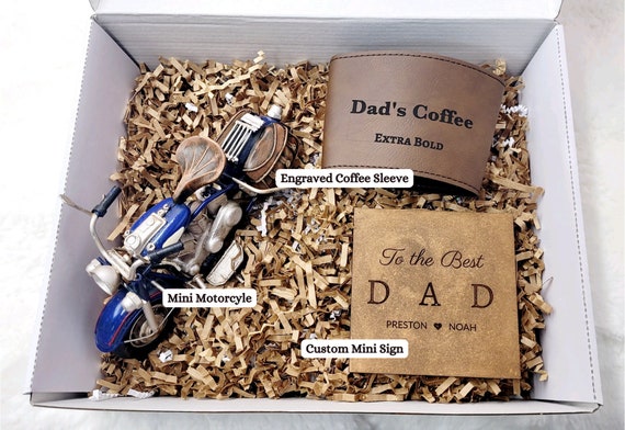 Boîte cadeau papa cadeau fête des pères plaque personnalisée papa